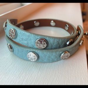 Tory Burch Double Wrap Leather Bracelet